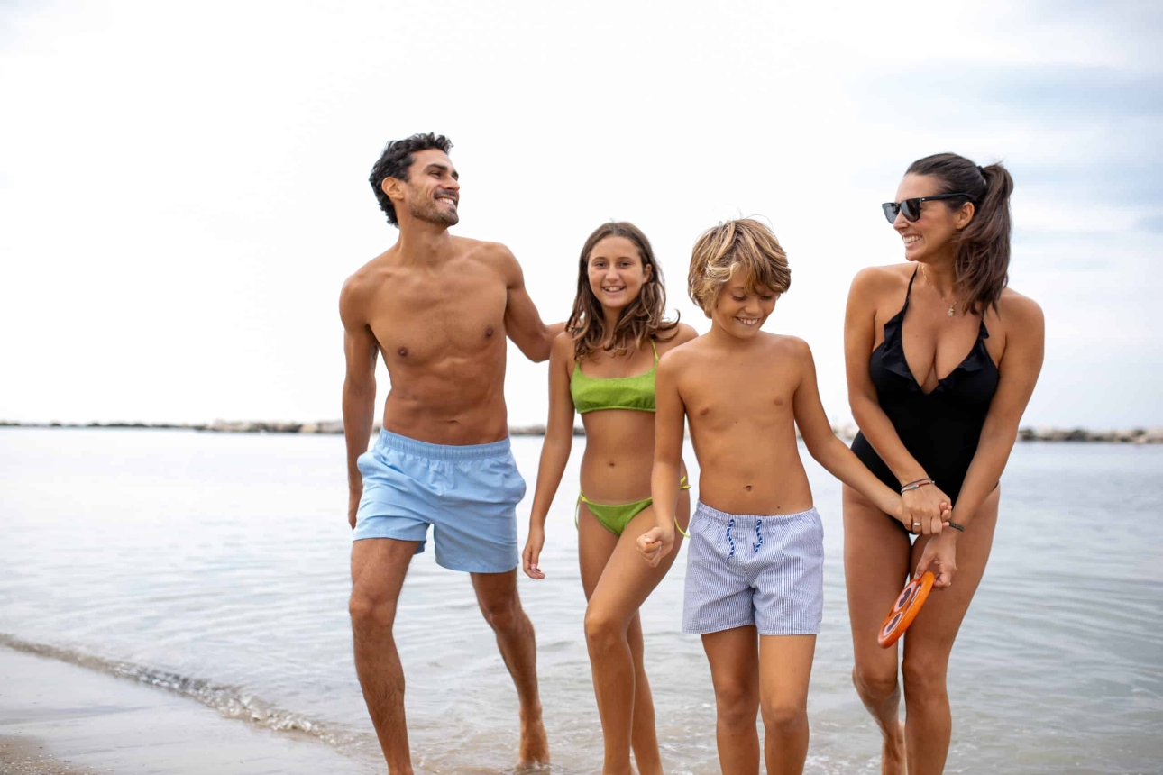 Famiglia in spiaggia